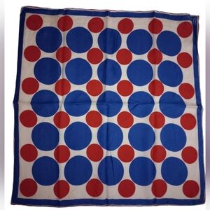 VERA NEUMANN Mod Circle Theme 100% Silk Square Scarf